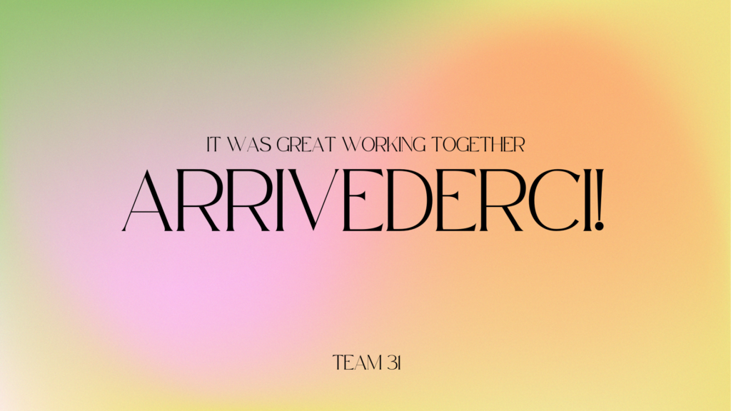 Last slide of the presentation.